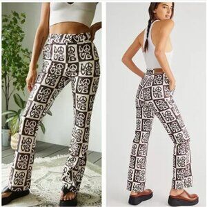 NWT - SATIN! House of Sunny High Rise sz 6 Pants ALL YOU NEED IS LOVE!